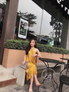 Đầm Maxi Cổ Yếm 3 Màu
