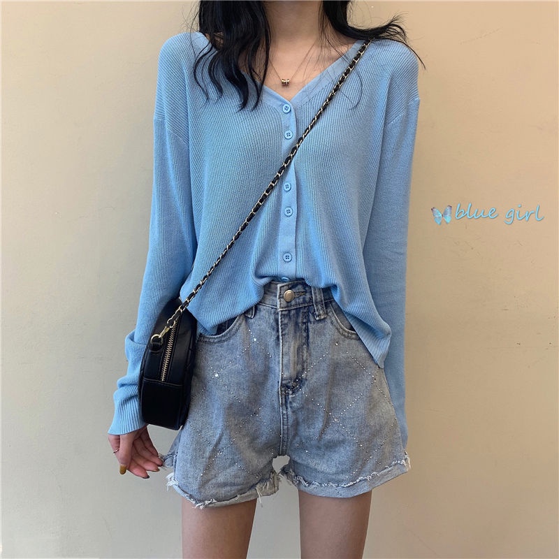 Áo Choàng Lụa Mỏng Tay Dài Màu Đen Thời Trang Mùa Xuân Cho Nữ