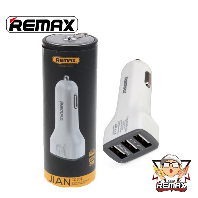 Củ Sạc Ô Tô 3 Cổng USB Remax RCC - 301 - Bảo Hành 6 Tháng