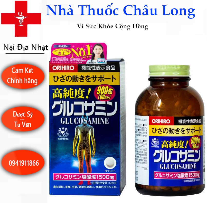 Viên xương khớp Glucosamine Orihiro 1500mg 900 viên Nội Địa Nhật Bản