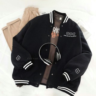 Bomber jacket 3 con gấu - Made by Fiin