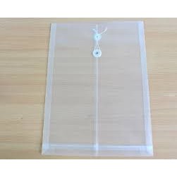 Combo 12 túi clear dây buộc có đáy khổ F KT 36x26x2.5cm