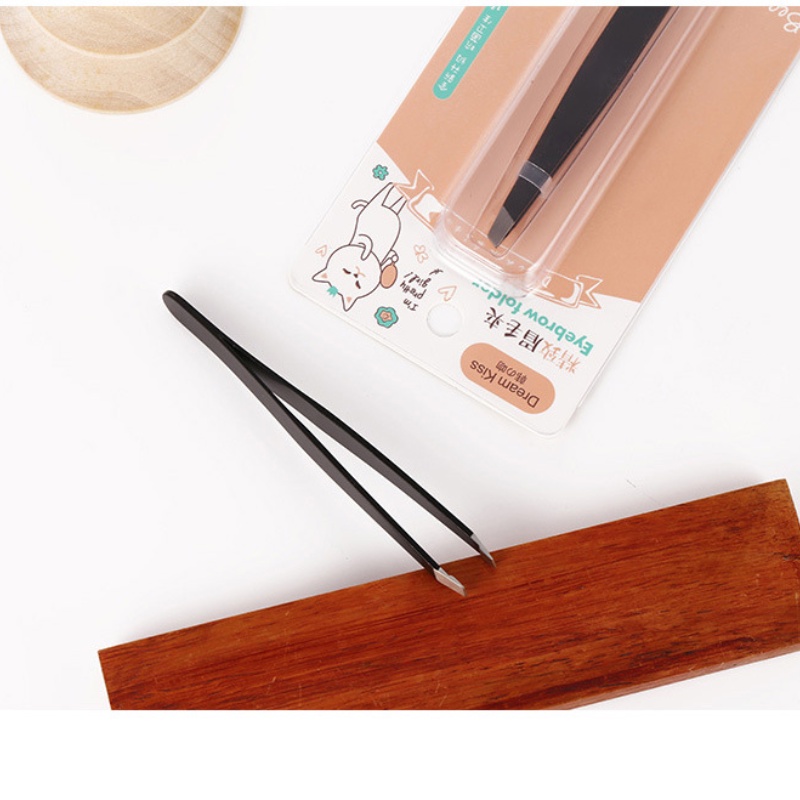 [Hàng mới về] Nhíp nhổ lông mày bằng thép không gỉ màu đen tiện dụng