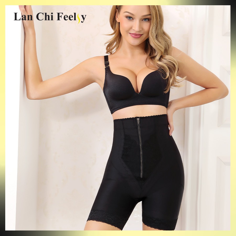 Quần gen bụng khóa zip giảm mỡ cạp cao Q102 thanh định hình siết eo chống cuộn,nâng mông chống xệ,mặc váy không lộ