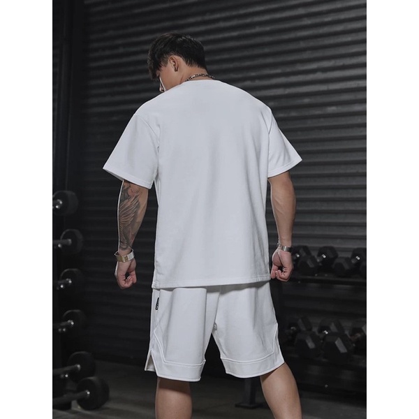 Đồ Bộ Thể Thao Nam Chữ Nổi Chất Thun Lạnh 4c Cao Cấp Form Unisex Bigsize