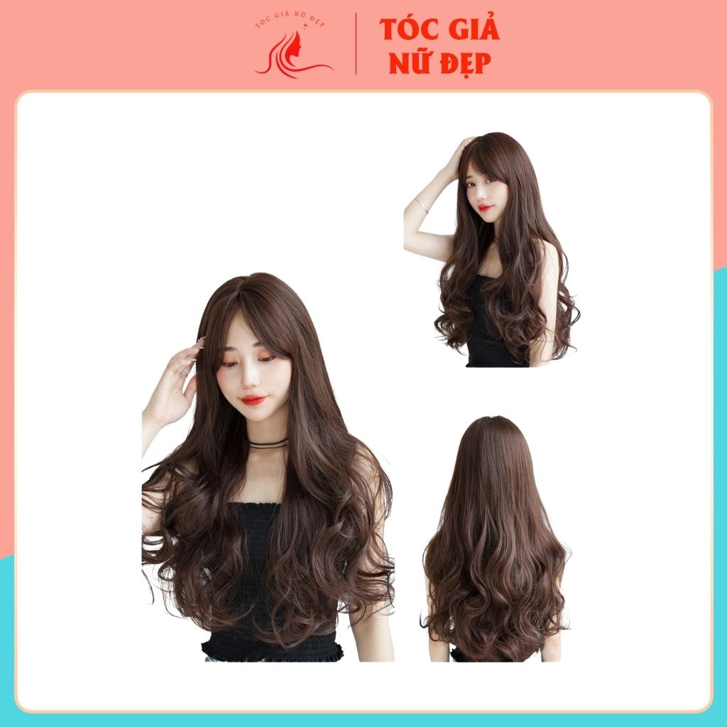 Tóc giả nữ nguyên đầu xoăn 2 mái bay, 2201