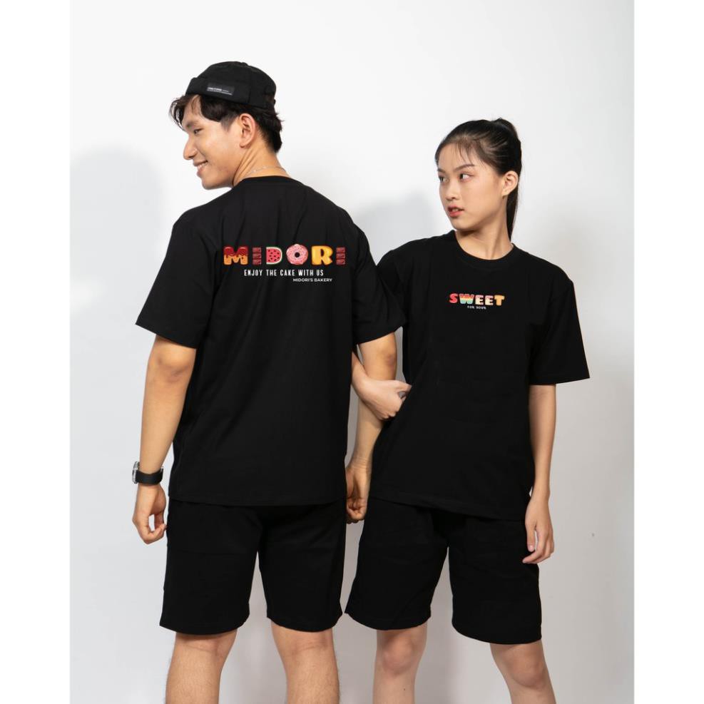 Áo thun nữ nam form rộng tay lỡ Phông Unisex 100% Cotton Chính Hãng Sweet Local Brand Mi Midori