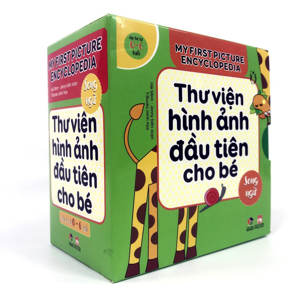 Sách Bộ Hộp Thư Viện Hình Ảnh Đầu Tiên Cho Bé Từ 0 6 Tuổi Song Ngữ Việt Anh