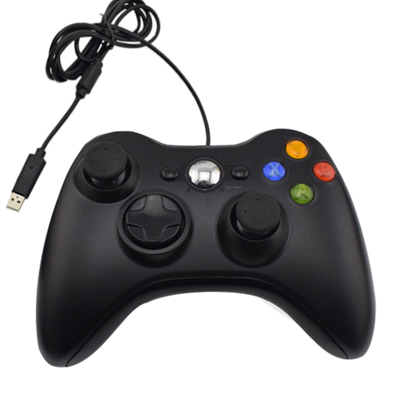 DATA FROG Xbox360 shape PC single with wired game controller USB cable PC gamepad Black game controller[rc]