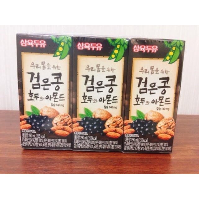 [Date Mới] Combo 3 Hộp x 190ml Sữa Óc Chó Hạnh Nhân Hàn Quốc