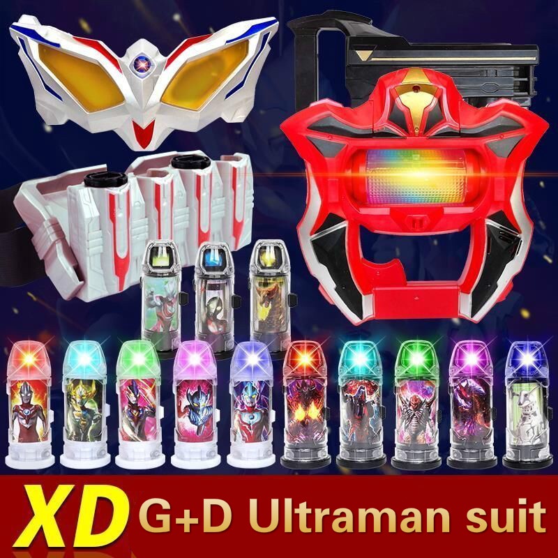 Set đồ chơi gyde ultraman biến hình trong ống thủy tinh
