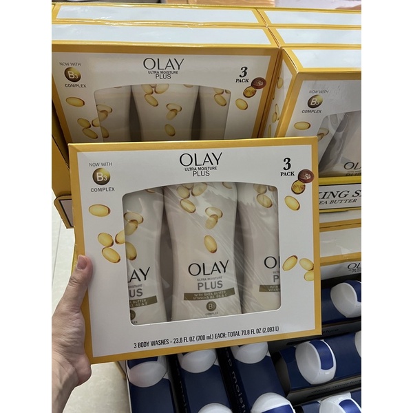 SET 3 CHAI SỮA TẮM DƯỠNG THỂ OLAY ULTRA MOISTURE BODY WASH 3×700ML