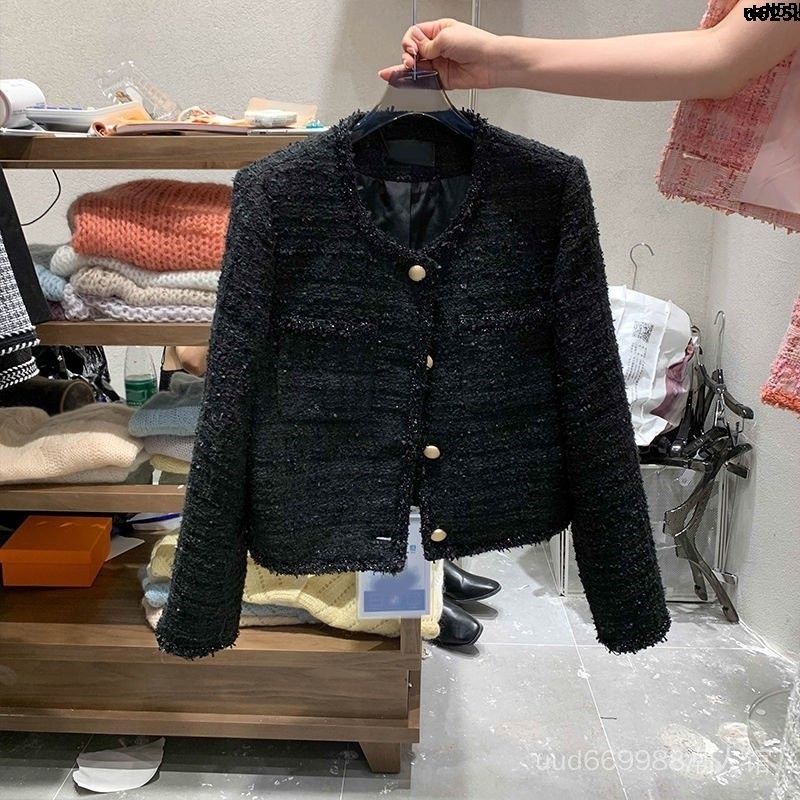 Áo Khoác Vải Tweed Dáng Ngắn Màu Hồng Phong Cách Pháp Thời Trang Thu Đông 2020 Cho NữNước Hoa Nhỏ Cổ Điển Dễ Phối Đồ Lễ Kỉ Niệm