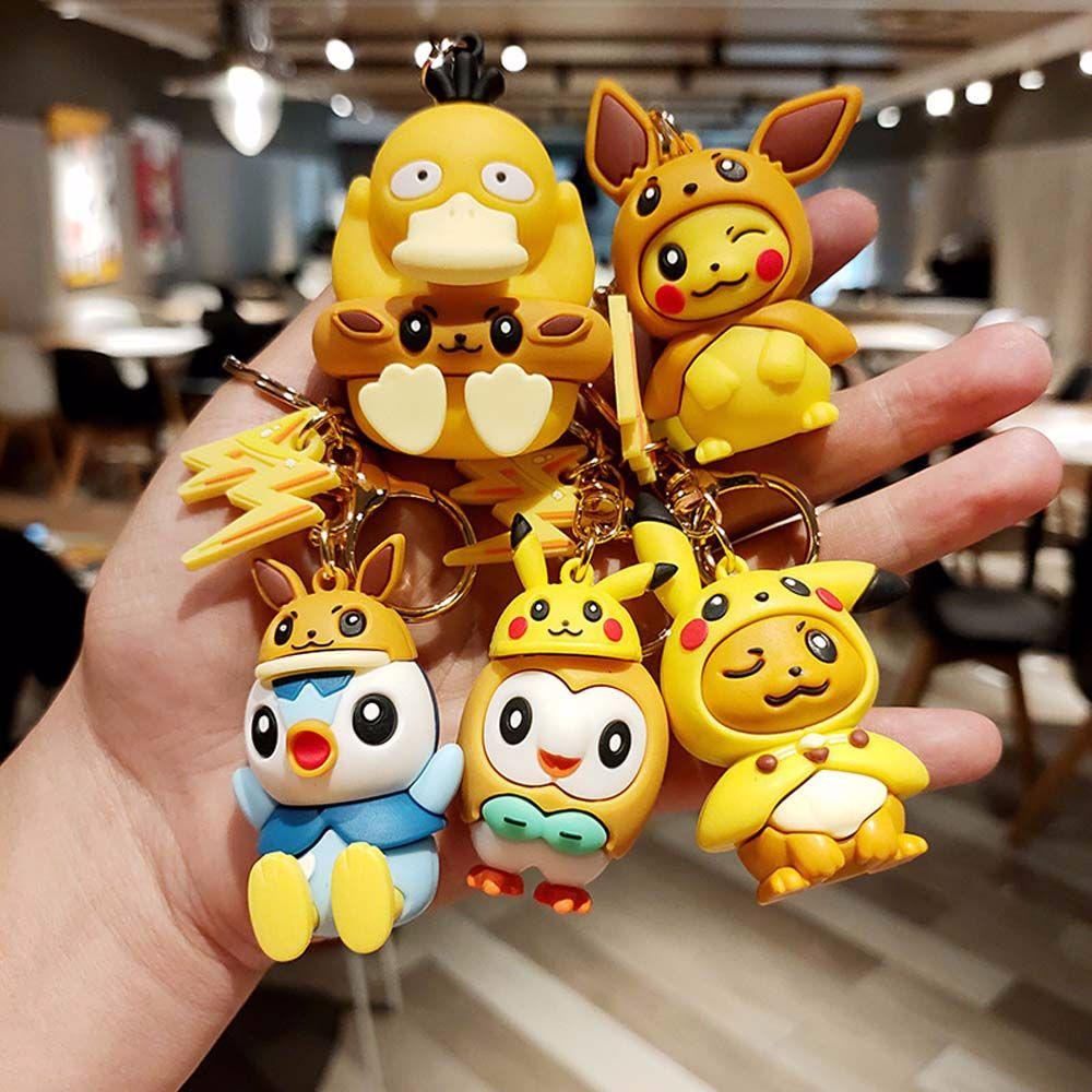 LANFY Móc Khóa Hình Chú Vịt Pokemon Dễ Thương