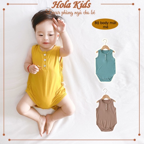 Bodysuit cho bé trai bé gái mặc hè thoáng mát, áo liền quần cho bé sơ sinh HolaKids Decor