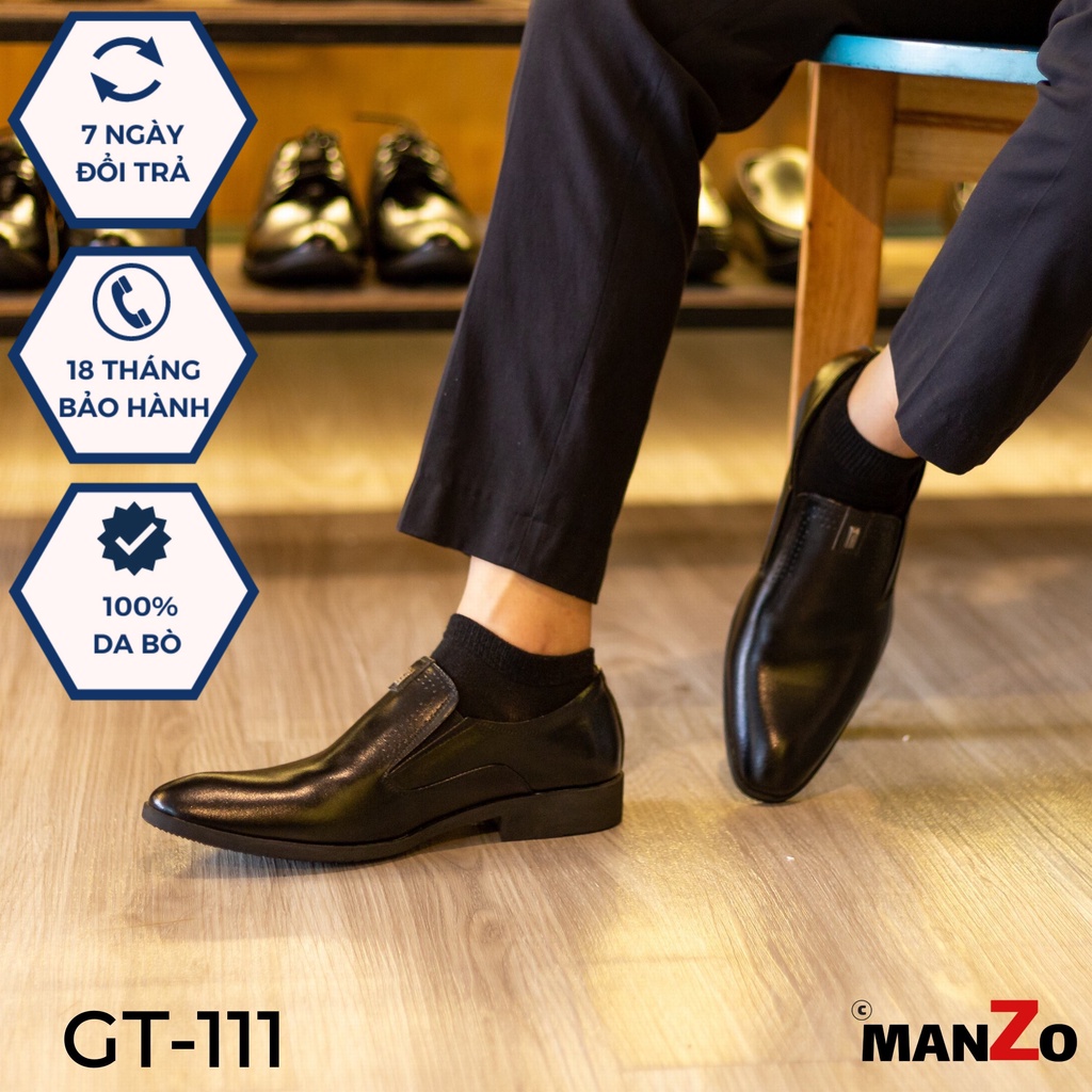 Giày tây nam đẹp năm 2022 – Giầy da thật dành cho dân công sở - bảo hành 12 tháng tại MANZO STORE - GT111