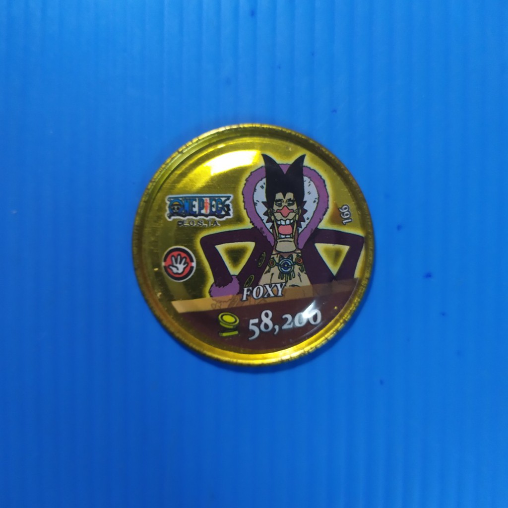 [Set thẻ] Thẻ toonies one piece tròn vàng gold - set 4 thẻ băng hải tặc Foxy 2nd cũ như ảnh