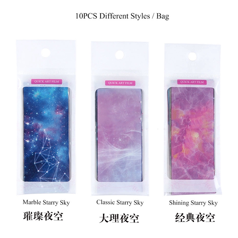 Set 10 Miếng Dán Trang Trí Móng Tay Nghệ Thuật