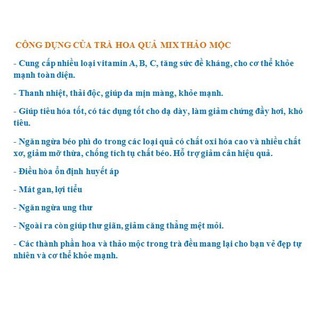 set 15 gói trà DETOX hoa quả