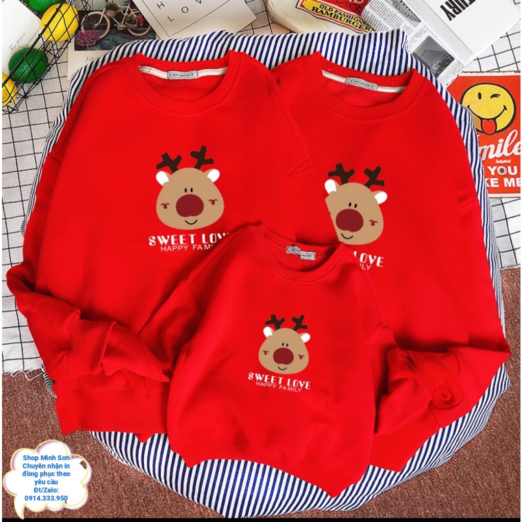 🦌VIDEO ÁO NỈ GIA ĐÌNH TUẦN LỘC, ÁO NỈ ĐÔI SWEATER LOẠI 1 ĐỦ MÀU ĐỦ SIZE