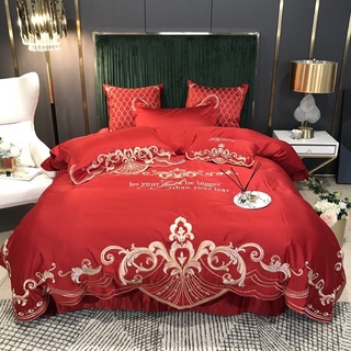 Bộ Chăn ga gối Lụa thêu cao cấp