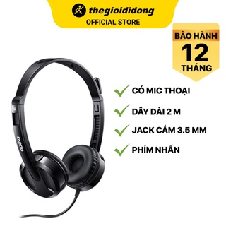 Tai nghe chụp tai rapoo h100 đen - chính hãng bh 12 tháng