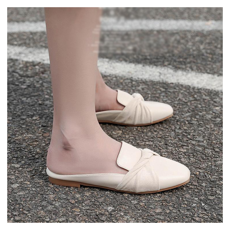 Giày Bít Ngón Đế Bằng Mũi Vuông Thời Trang Thiết Thực Cho Phụ Nữ Mang Thai