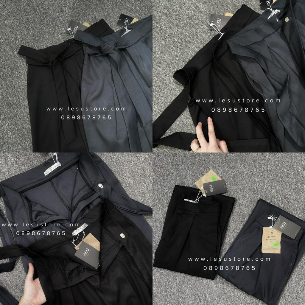 ẢNH TỰ CHỤP Quần Culottes thắt lưng xếp li 100cm