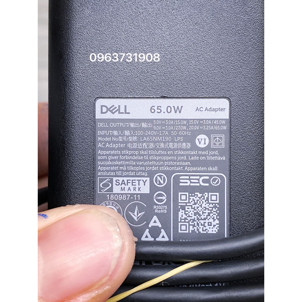 Sạc pin Laptop Dell Inspiron 14 7415 chính hãng Dell cung cấp