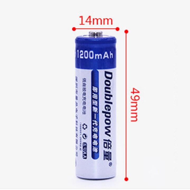 [SIÊU GIẢM GIÁ] Bộ 6 viên pin tiểu sạc Doublepow AA 1200mAh (tặng hộp đựng pin)