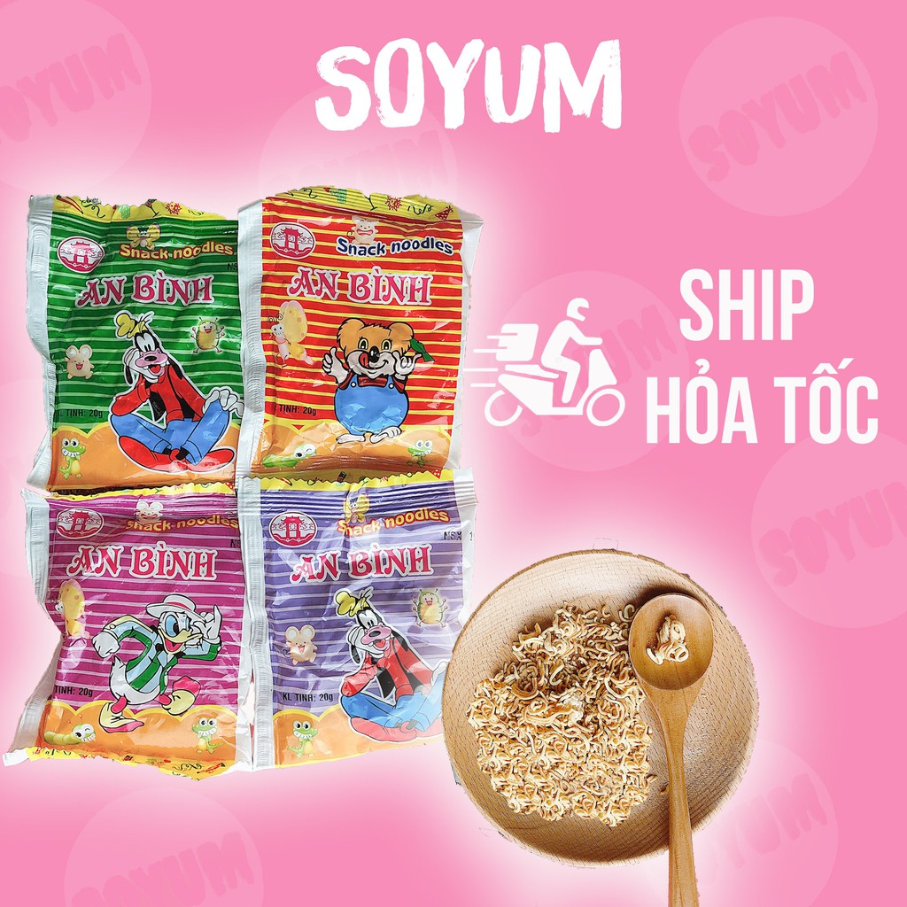 Mì tôm trẻ em an bình, ăn vặt Soyum vừa ngon vừa rẻ