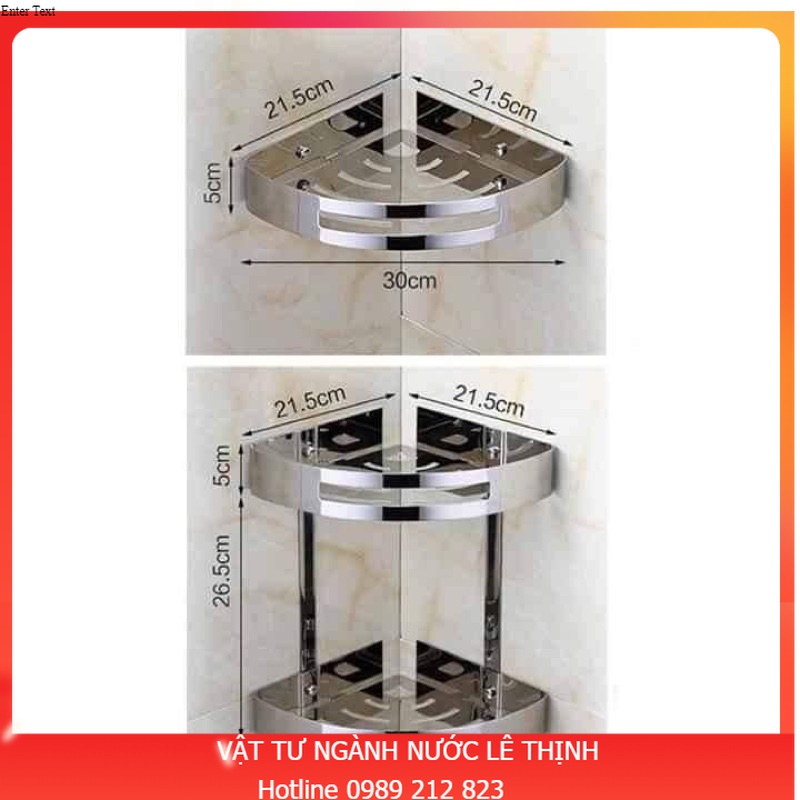 Kệ góc 2 tầng đựng đồ nhà tắm Inox 304 loại đẹp