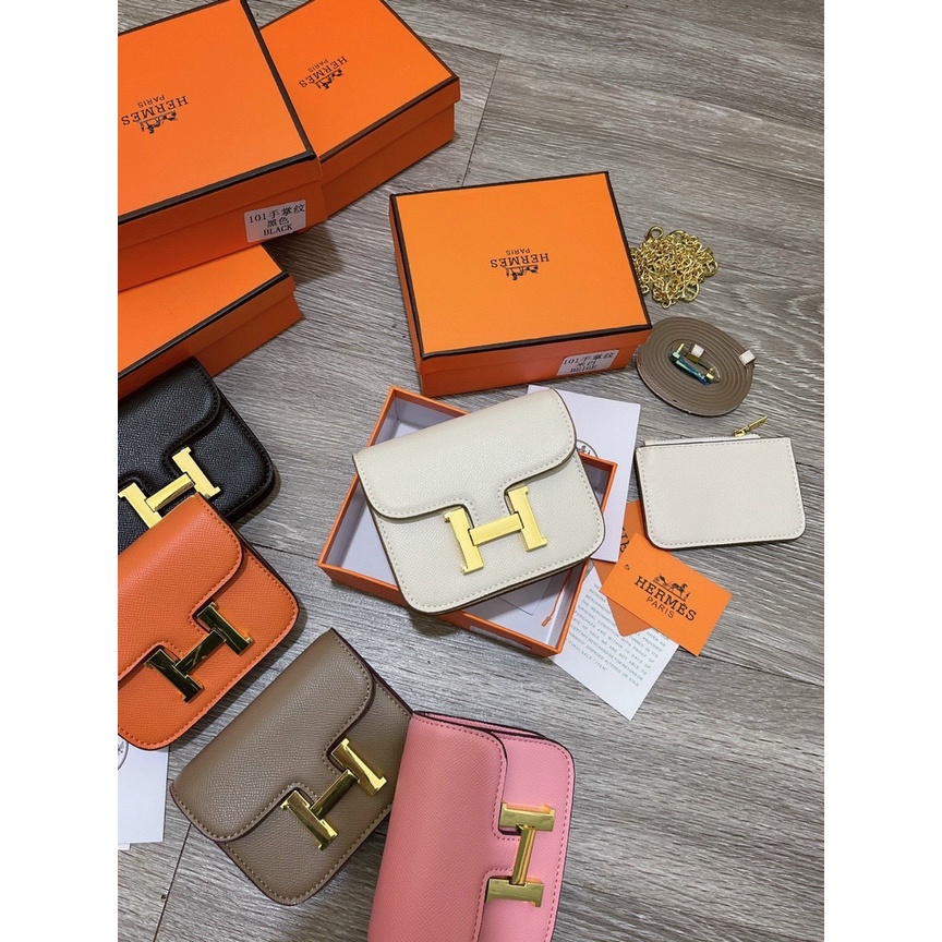Túi Hm mini kèm ví khóa vàng chữ H bản super fullbox