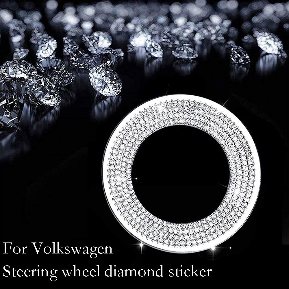BMW Miếng dán trang trí vô lăng xe hơi đính kim cương giả độc đáo cho Toyota Mazda