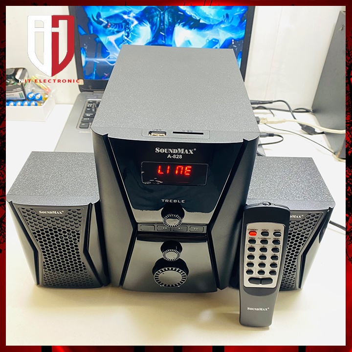 Loa máy vi tính taptop pc 2.1 SOUNDMAX A828 bluetooth chính hãng có dây để bàn loa nghe nhạc