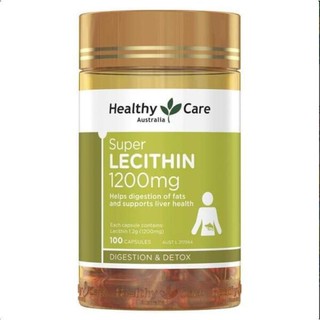 (Mẫu mới)  _ Mầm đậu nành Super Lecithin 1200mg 100 viên Healthy Care Úc