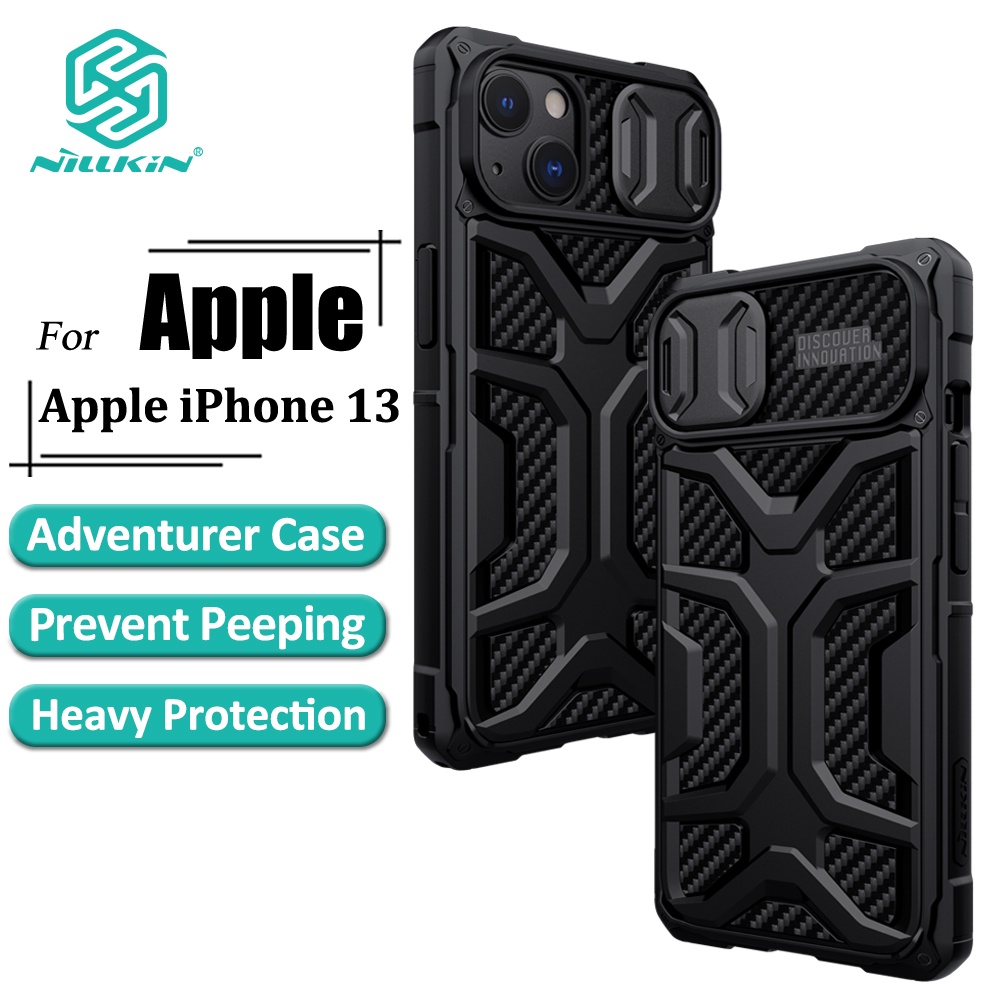 Ốp điện điện thoại Nillkin Adventurer chất liệu TPU + PC bảo vệ chắc chắn khi chơi thể thao ngoài trời cho iPhone 13