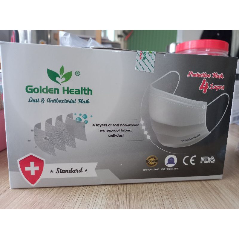 Khẩu trang y tế 4 lớp kháng khuẩn Golden Health