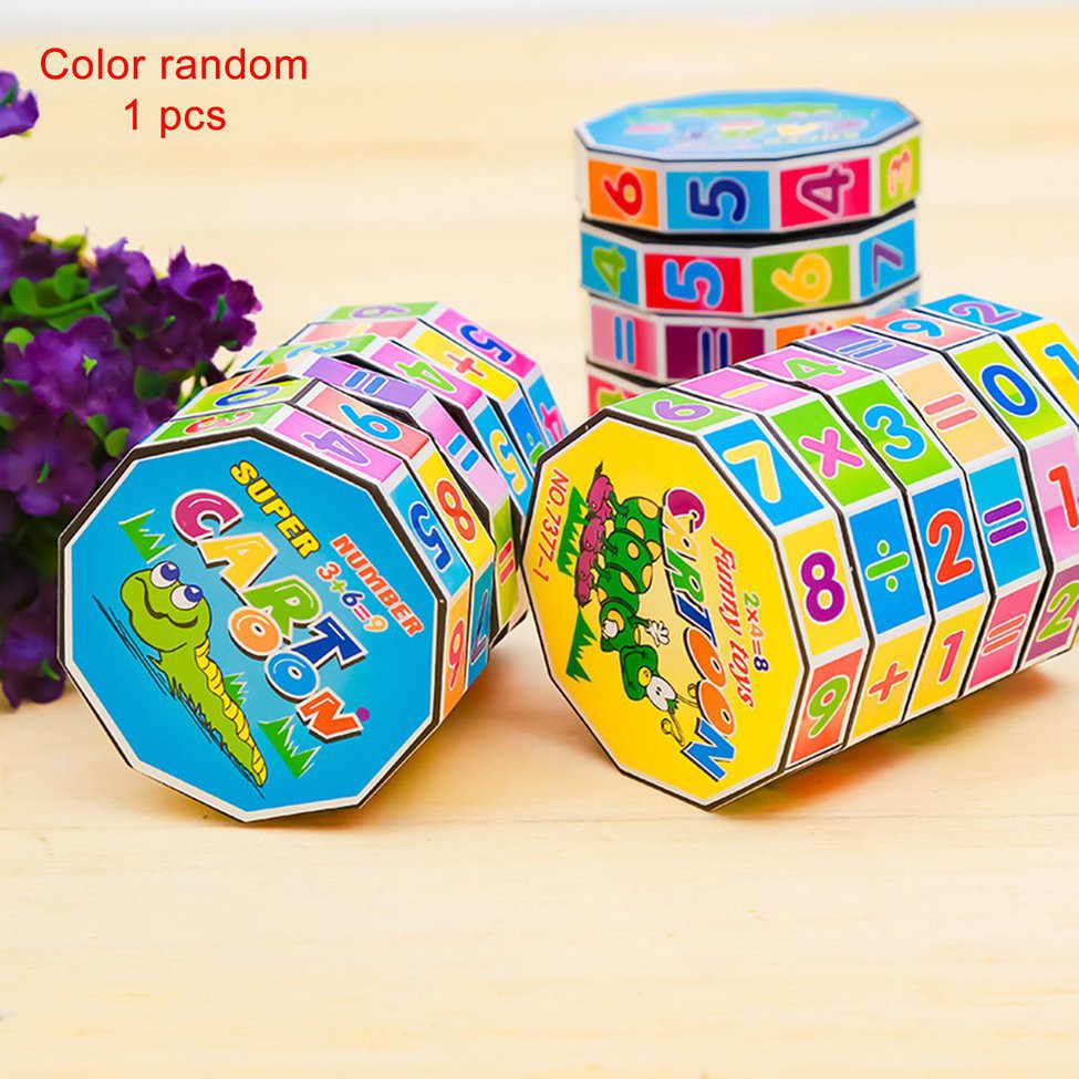 Đồ chơi Cube Rubik khối trụ toán học cho trẻ em