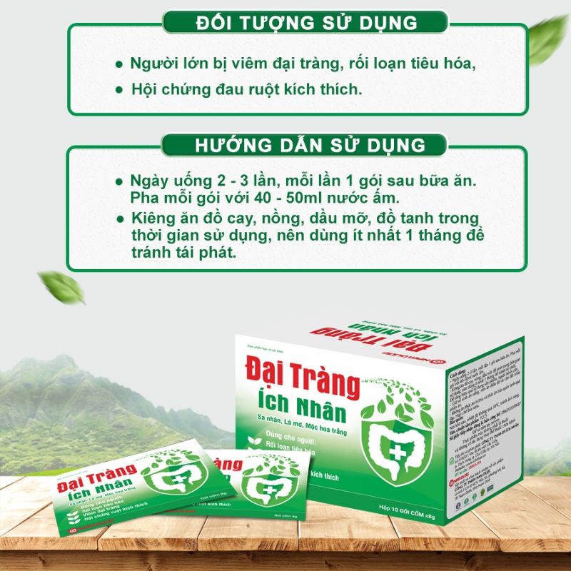 Đại Tràng Ích Nhân hộp 10 gói hỗ trợ sức khỏe đường ruột