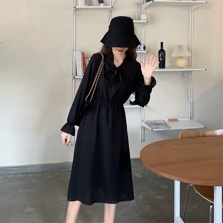 Chân Váy Đen Dáng Dài Thời Trang Mùa Thu Cho Nữ