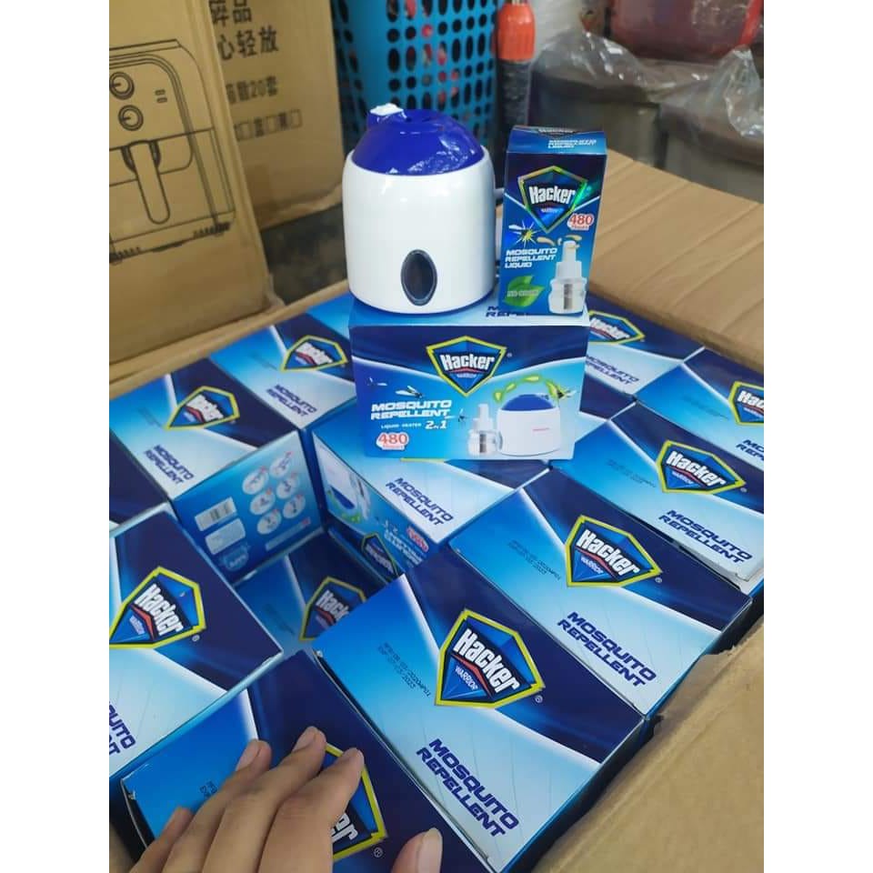 MÁY ĐUỔI MUỖI SÔNG TINH DẦU HACKER (tặng lọ tinh dầu hacker) MH90