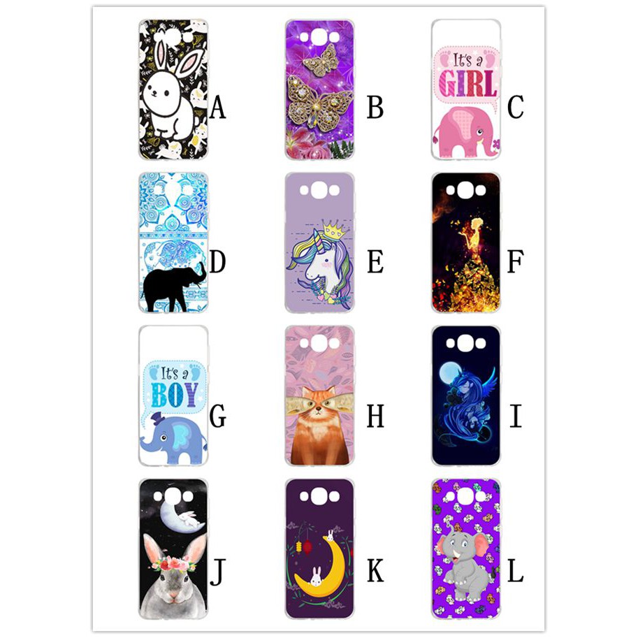 Ốp điện thoại silicon in hình ảnh dễ thương nhiều màu sắc cho Samsung Galaxy E5 | BigBuy360 - bigbuy360.vn