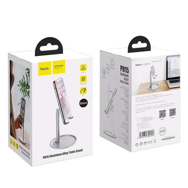 Hoco PH15-Giá đỡ hợp kim nhôm để bàn cho điện thoại và máy tính bảng