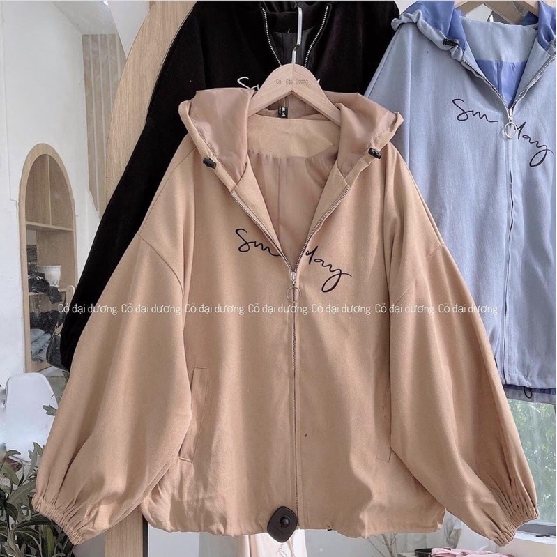 Áo khoác kaki dạ da lộn tay phồng cánh dơi unisex ulzzang nam nữ