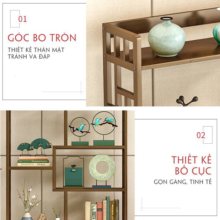 Kệ để đồ, trang trí phòng bằng tre bền, đẹp, chắc chắn - PAULO STORE