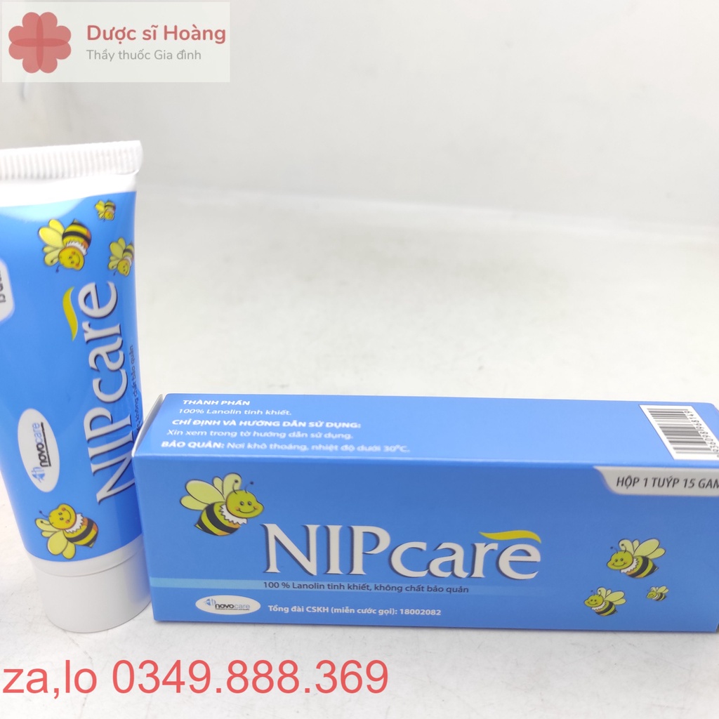 Kem Bôi Nứt Đầu Ti NIPcare - Giảm Hăm Tã Cho Bé Nip Care - Tuýp 15g