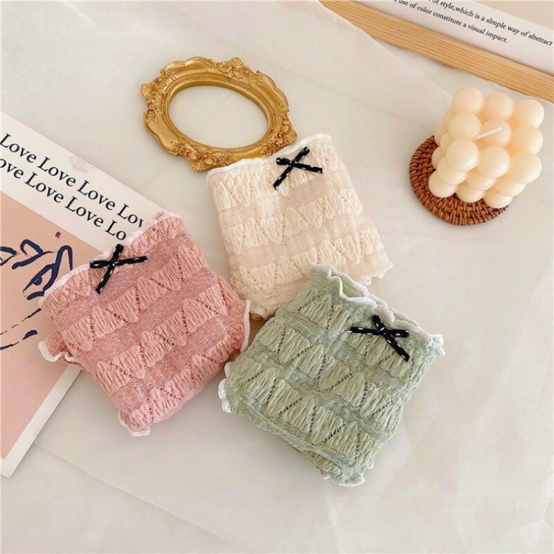 Quần lót nữ cotton 100 Mới đẹp giá rẻ - Quần lót nữ dễ thương cho học sinh cute kute màu hồng trắng xanh da