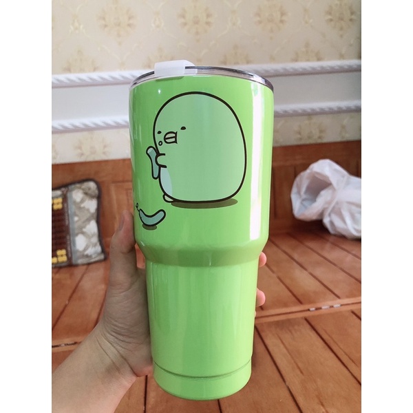Ly giữ nhiệt thái lan 900ml tặng kèm túi, ống hút va cọ rửa ly