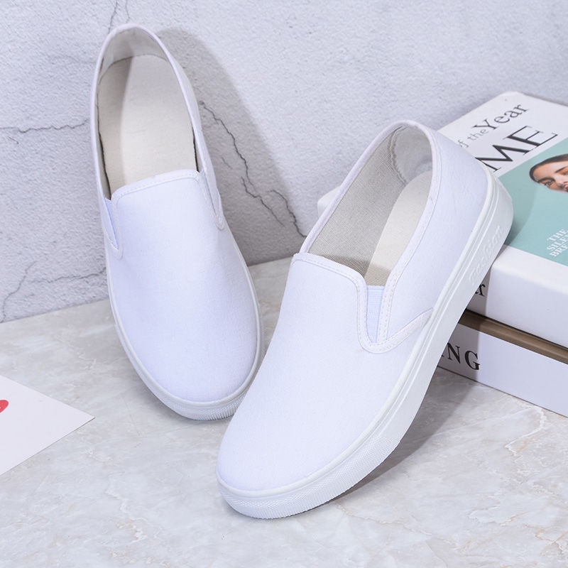 Giày Lười Vải Canvas Đế Mềm Chống Trượt Thoải Mái Cho Nữ